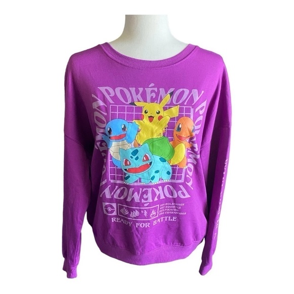 Pokemon Tops - NWT-POKÉMON-PURPLE SWEATSHIRT-SIZE MEDIUM
